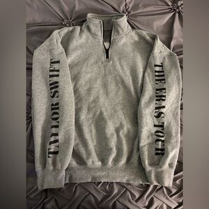 Gray Taylor Swift Era’s Tour Quarter-Zip Sweater Venue Merch